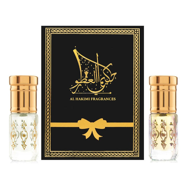 Al Hakimi Fragrances Combo - Rose Musk & Leather Musk