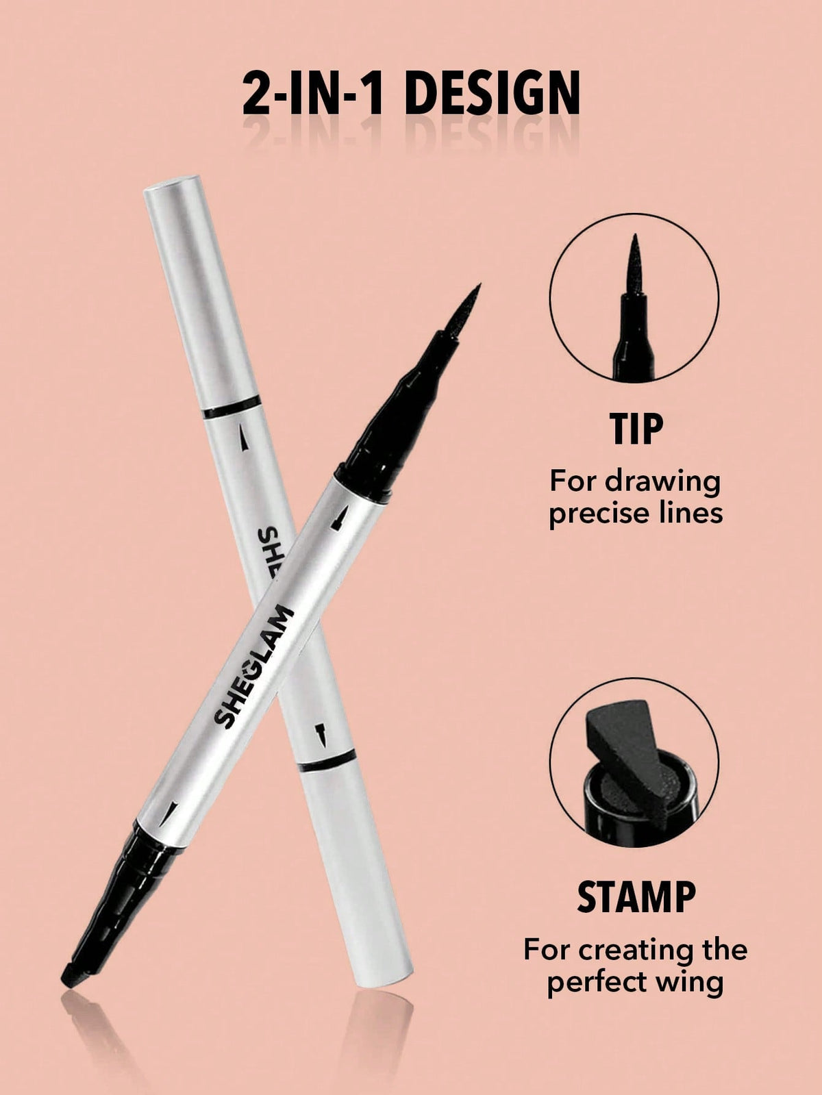 SHEGLAM Wing It Waterproof Liner Duo Black