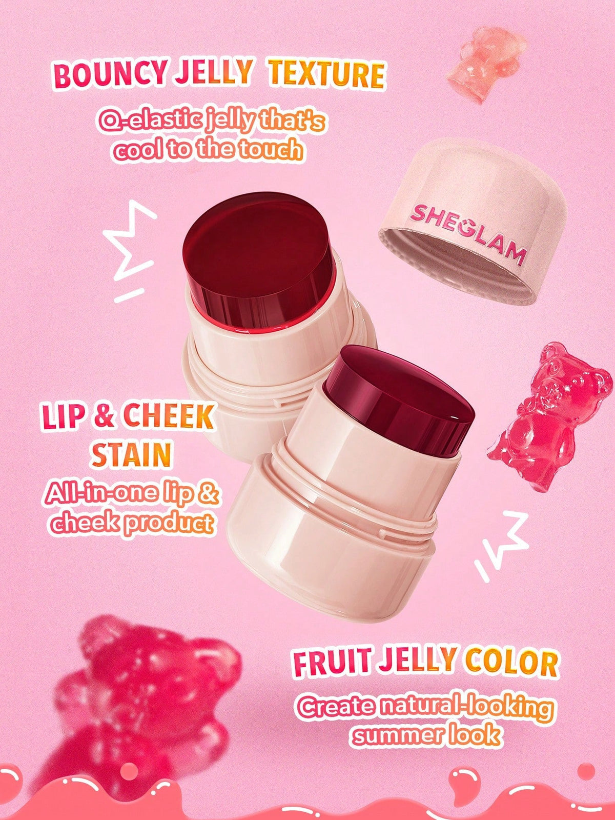 SHEGLAM Jelly Licious Hydrating Lip & Blush Tint 10g