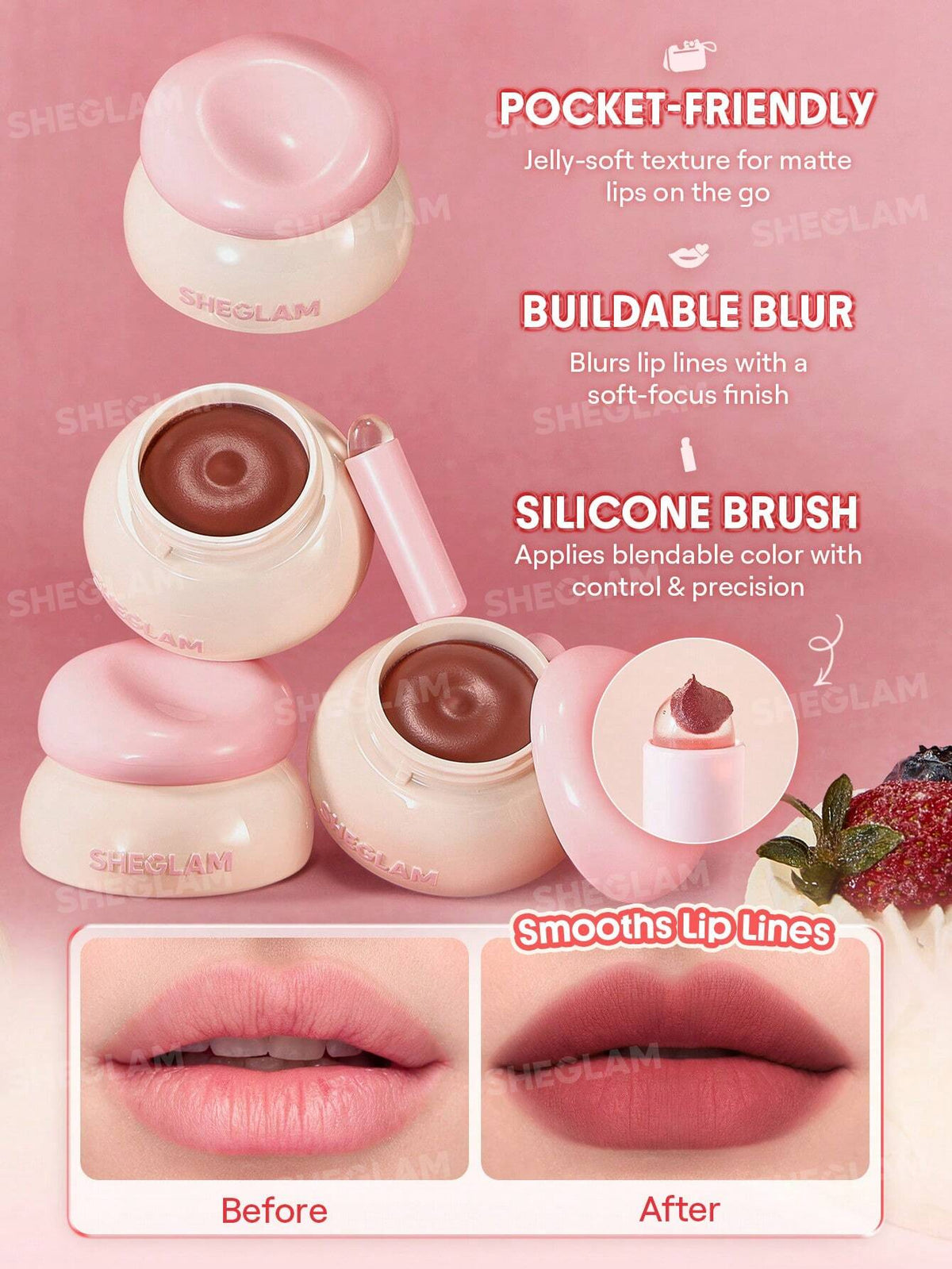 SHEGLAM Bounce Putty Pocket Lip Pot 3.5g