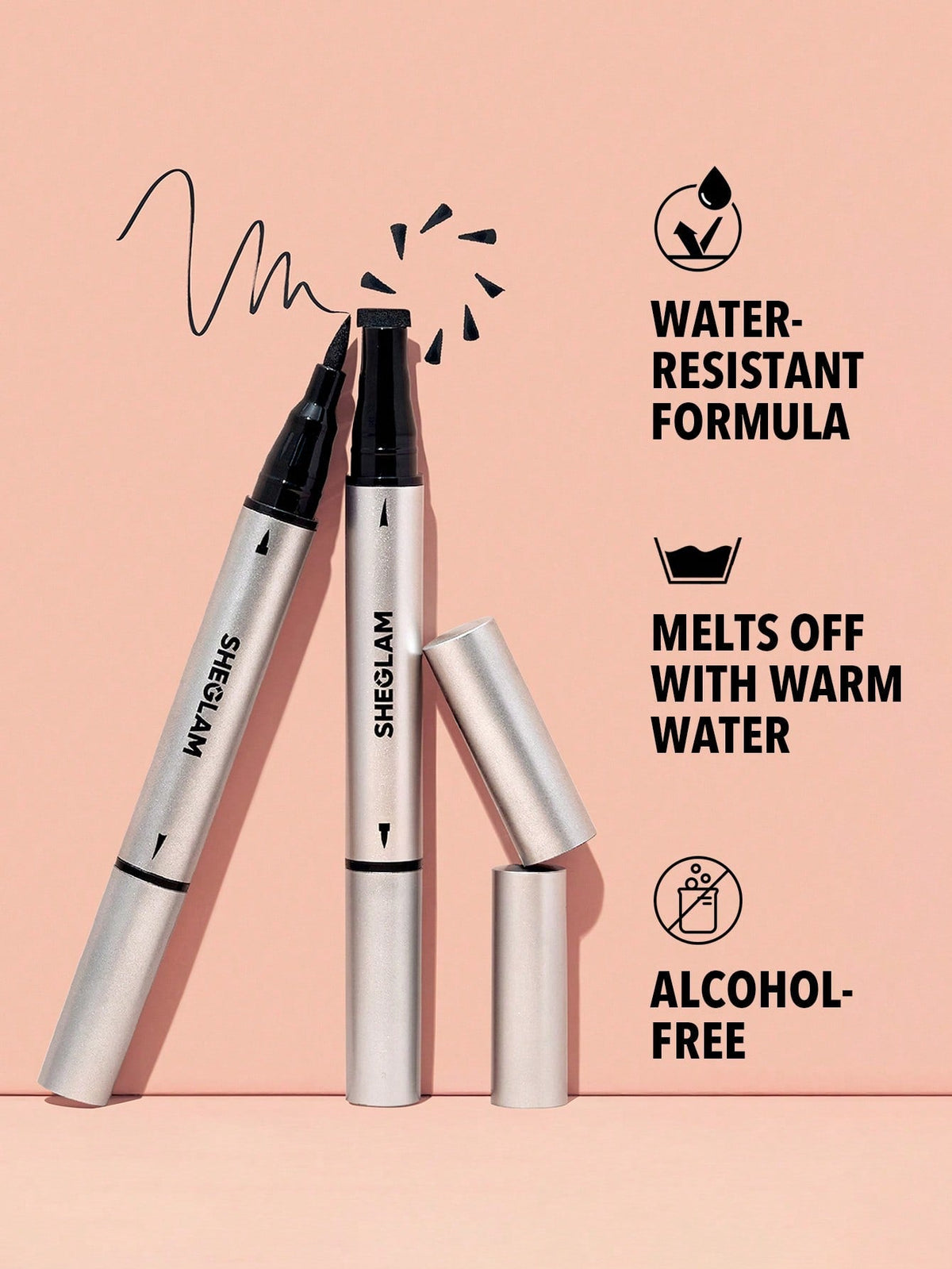 SHEGLAM Wing It Waterproof Liner Duo Black