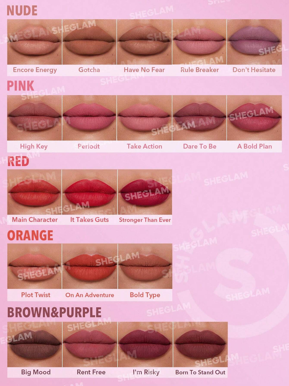 SHEGLAM Dynamat Boom Long Lasting Matte Lipstick Encore Energy