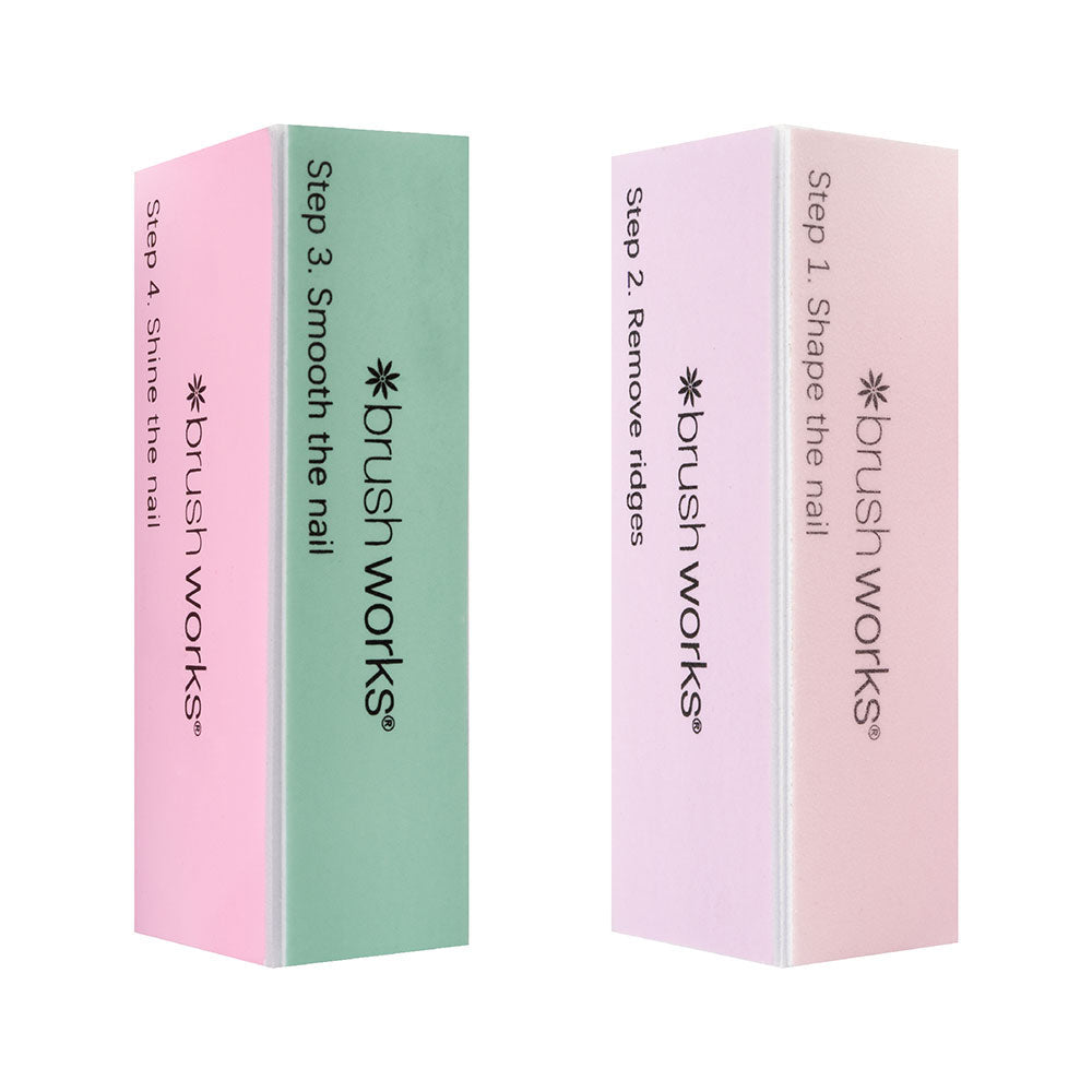 Brushworks - Pastel Nail Buffing Blocks - 2 Pack