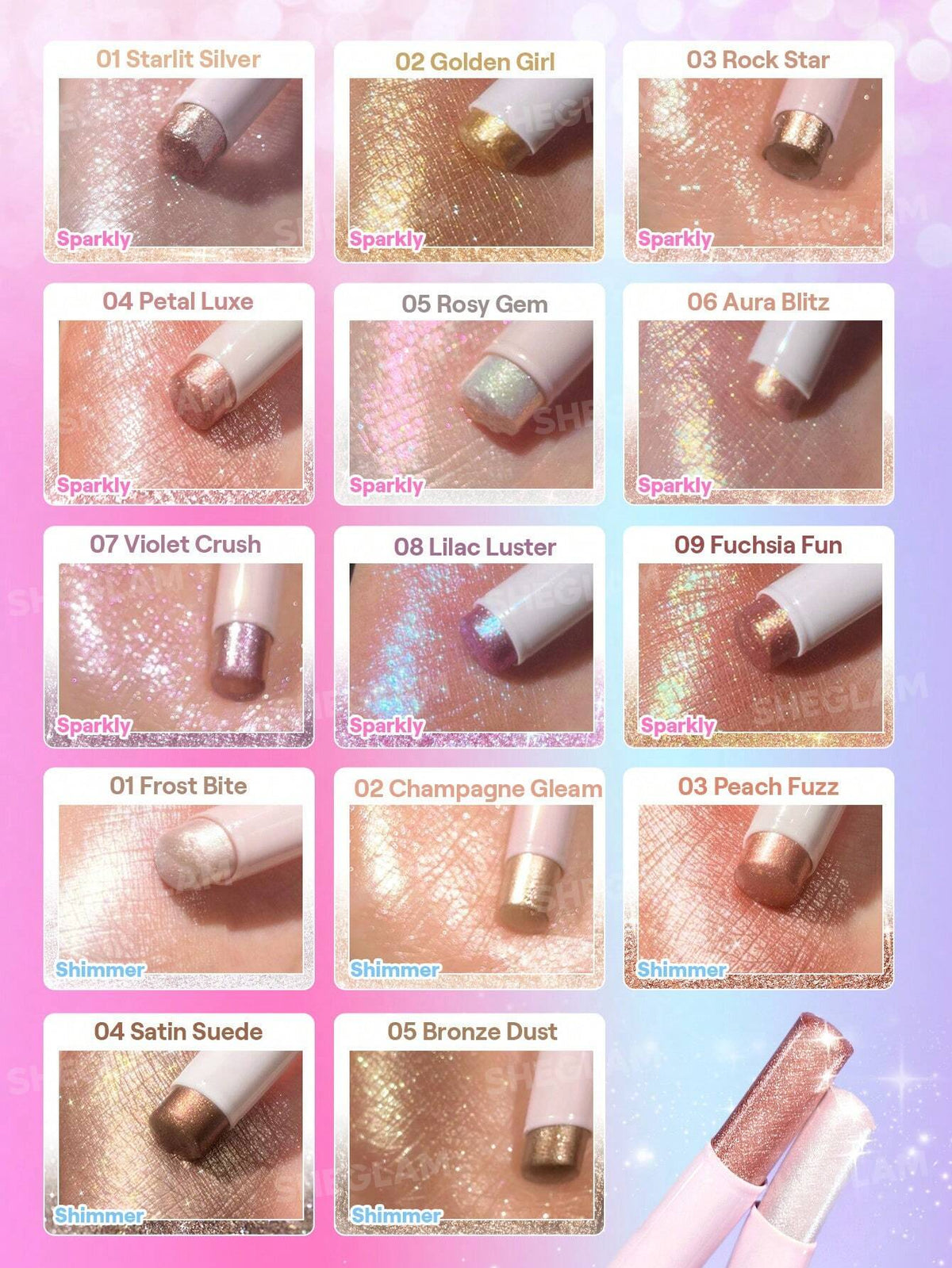 SHEGLAM Crystal Jelly Glaze Eyeshadow Stick