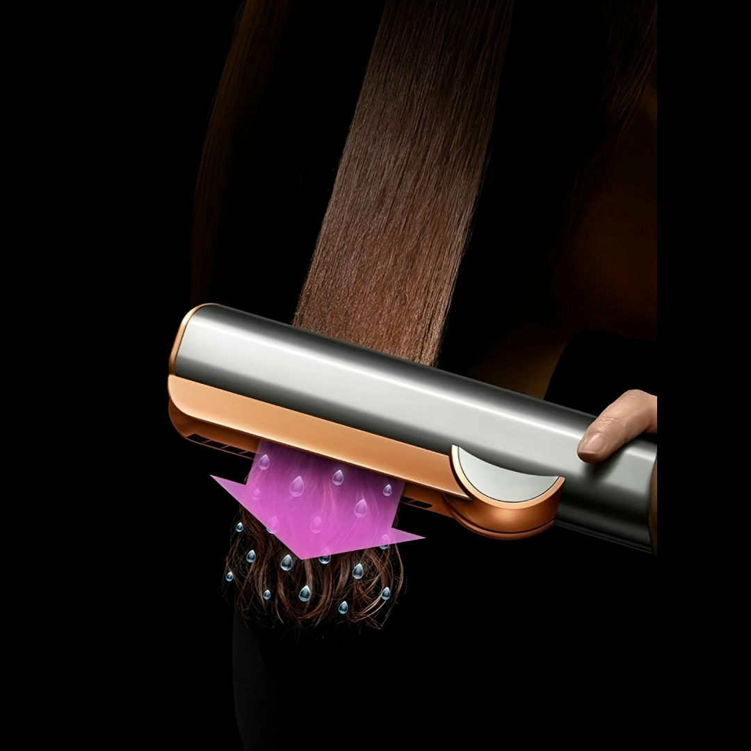 جهاز تمليس الشعر "دايسون إير ستريت" (Dyson Airstrait) من الشعر المبلل إلى الجاف باستخدام الهواء
