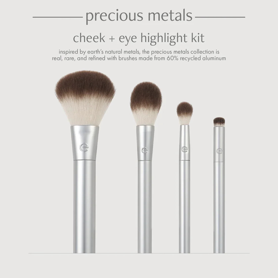 EcoTools - Precious Metals Cheek + Eye Highlight Makeup Brush Set