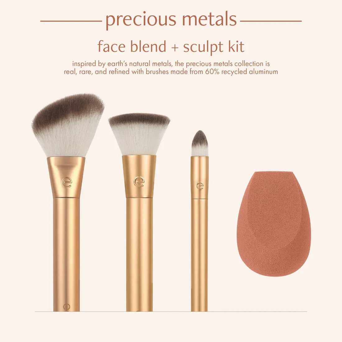 EcoTools - Precious Metals Face Blend + Sculpt Makeup Brush Set