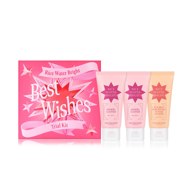 The Faceshop Rice Water Bright Foaming Cleanser Trio Trial Kit