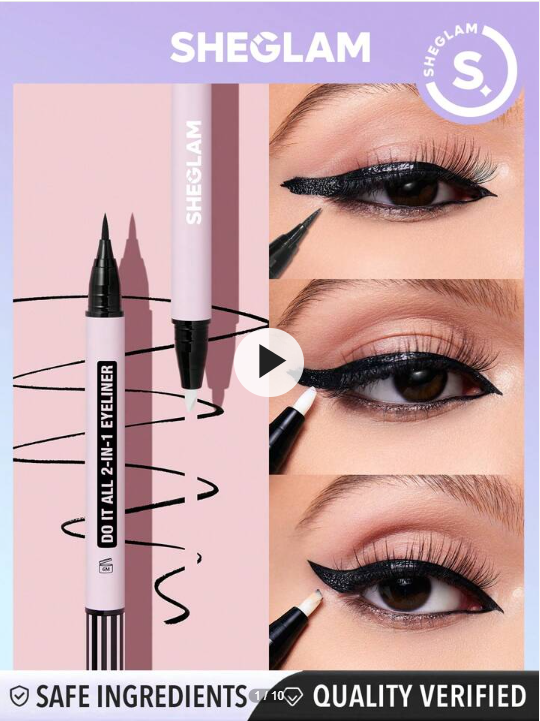 SHEGLAM Do It All 2-in-1 Eyeliner (Black)