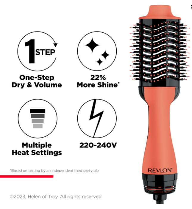 Revlon One-Step Hair Dryer and Volumiser Apricot Edition