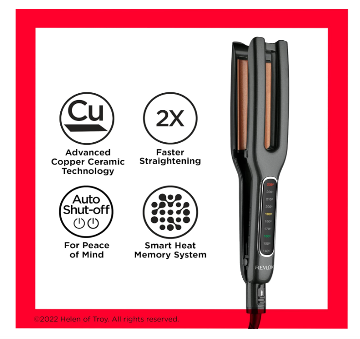 Revlon Double Straight Copper Ceramic Dual Plate Straightener
