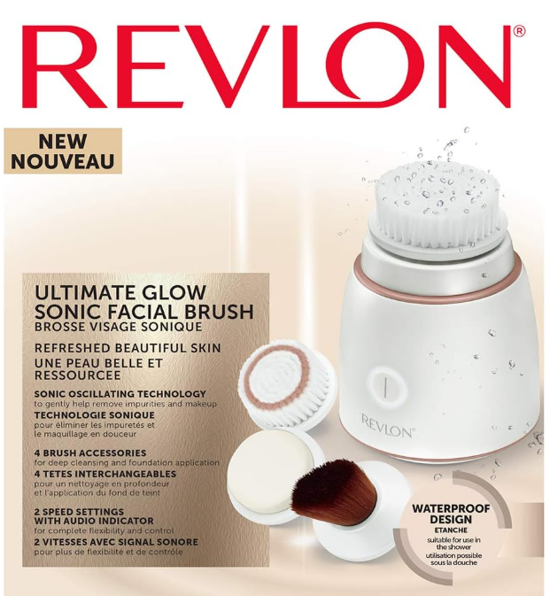 Revlon Ultimate Glow Clean And Makeup Sonic Facial Brush