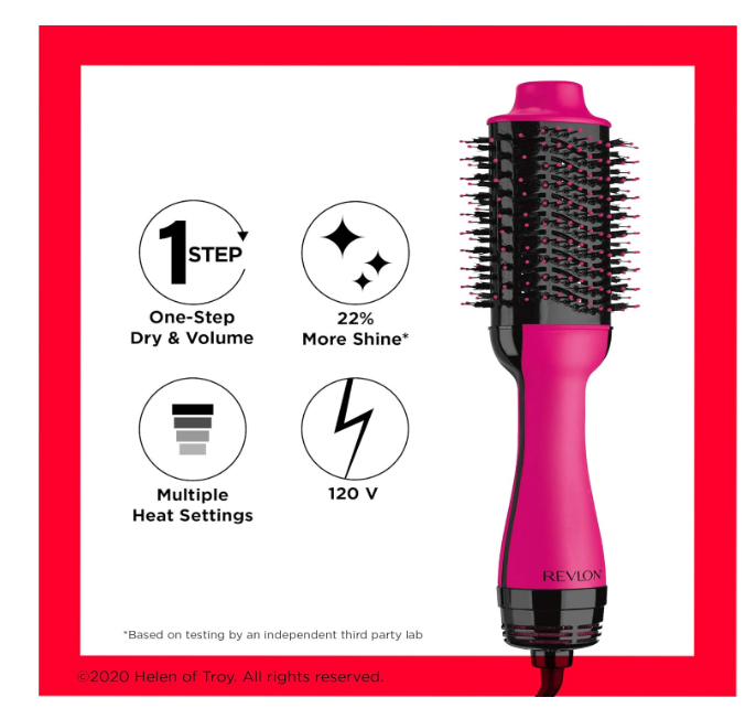 Revlon One Step Hair Dryer & Volumiser – New Pink Edition