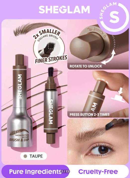 SHEGLAM Brow-fection Angled Brush & Dip