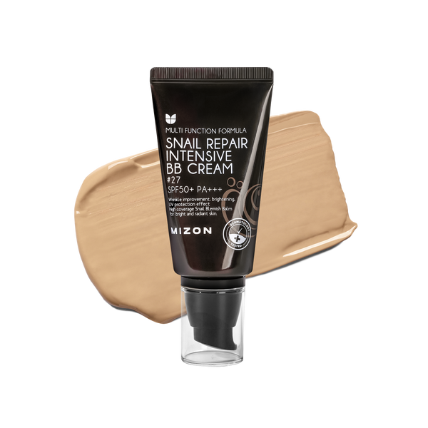 كريم ميزون لإصلاح البشرة بخلاصة الحلزون (بي بي كريم) بعامل حماية من الشمس SPF50+ PA+++، درجة 27، 50 جرام
