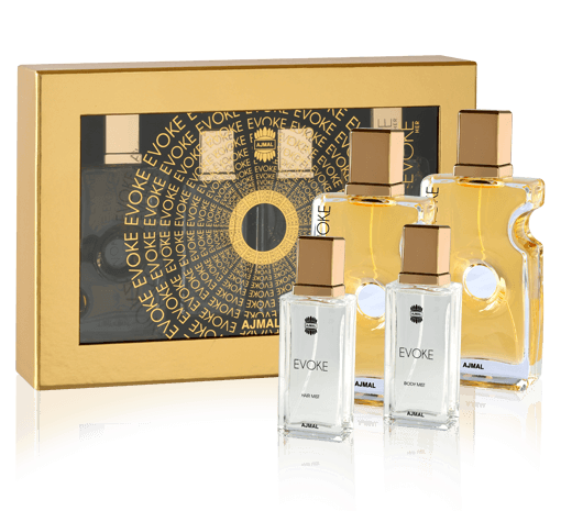 علبة هدايا أجمل إيفوك (عطر إيفوك للنساء 75 مل * 2، معطر للجسم 50 مل، معطر للشعر 50 مل)