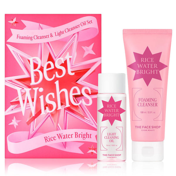 The FaceShop Rice Water Bright Foaming Cleanser & Light Cleansing Oil Duo Set