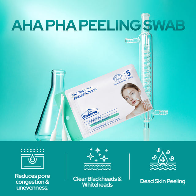 مسحة تقشير البشرة AHA/PHA من دكتور بلميور (5 مسحات)