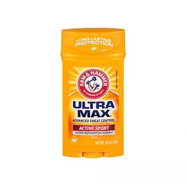Arm & Hammer Ultra Max Solid Antiperspirant Deodorant - Active Sport 73g Full Size