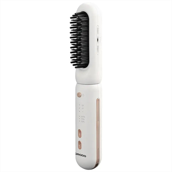Porodo 3-in-1 Cordless Hair Styling Tool Hair Straightener & Curling Iron (White)