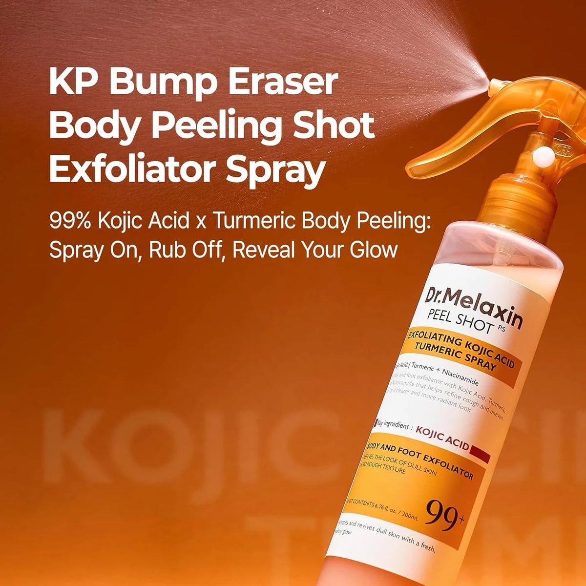 Dr. Melaxin Peel Shot Exfoliating Kojic Acid & Turmeric Body Spray 200ml