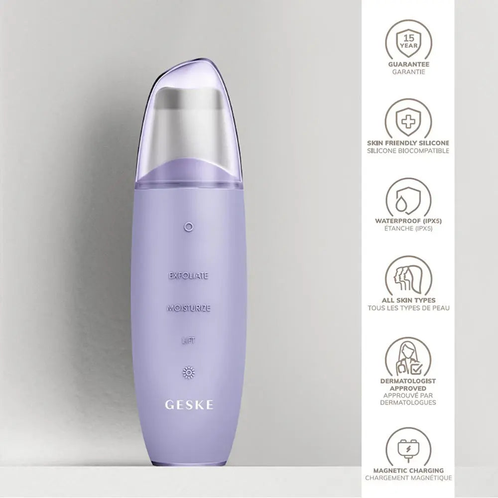Geske Face Care - MicroCurrent Skin Scrubber Black Head Remover - 9 in 1 Purple