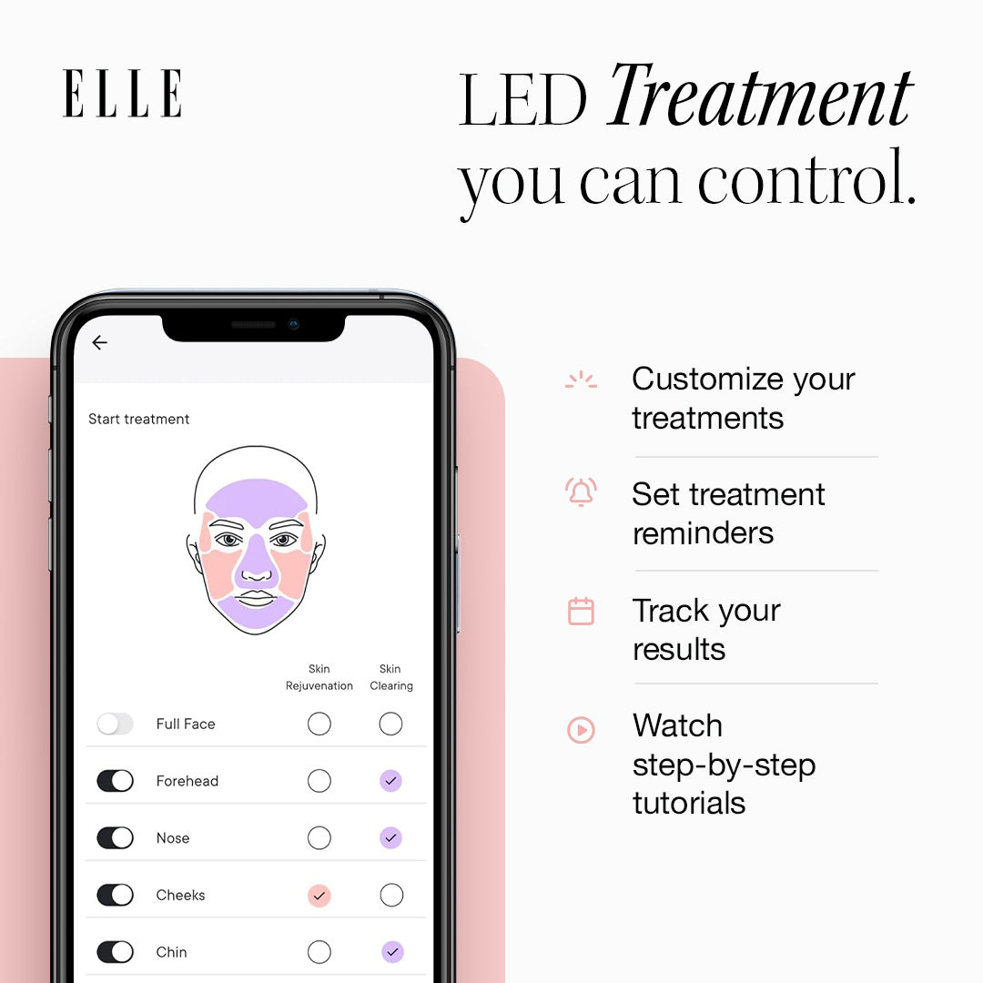 Elle LED Mask Radiance Boost Pro Facewear Pink Colour