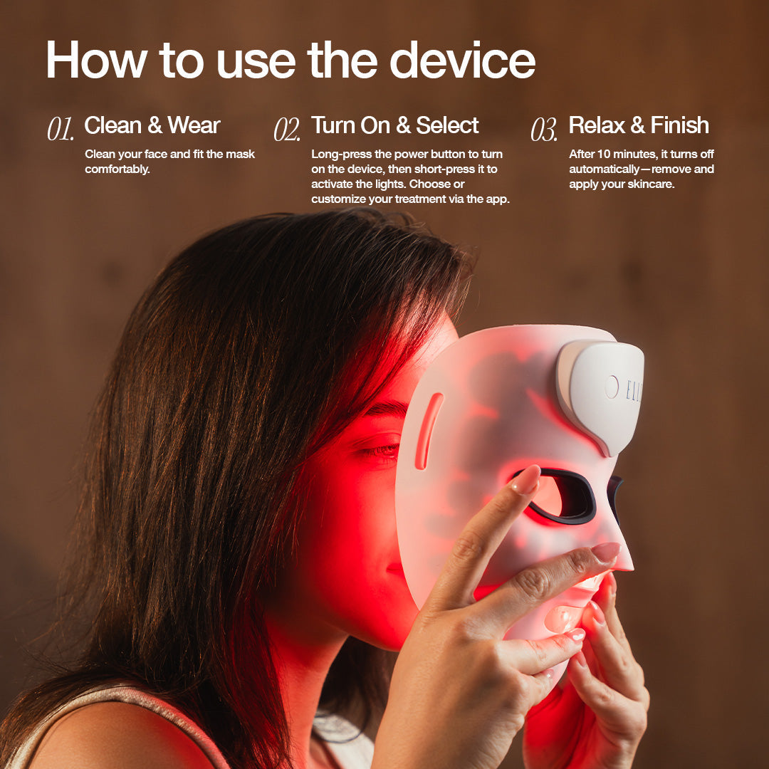 Elle LED Mask Radiance Boost Pro Facewear Pink Colour