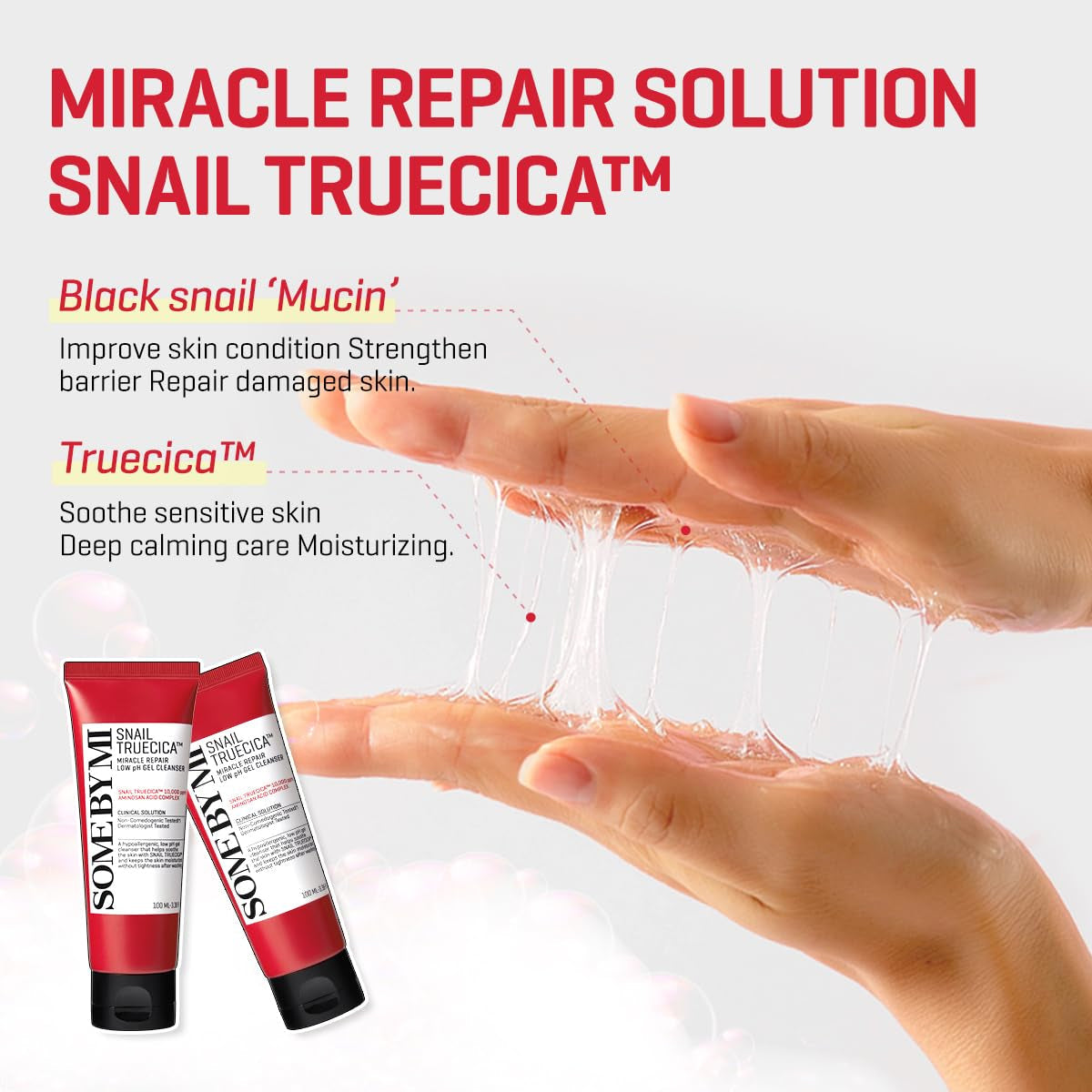 Some By Mi - Snail Truecica Miracle Repair Low pH Gel Cleanser – 100 ML