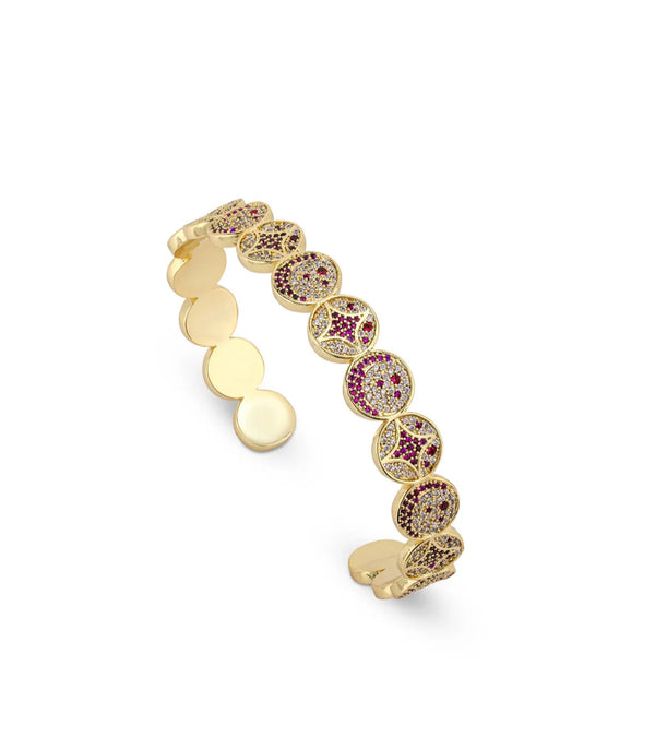 Sonrisa Pink - Gold Stars Bracelet