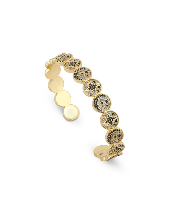 Sonrisa Black - Gold Stars Bracelet