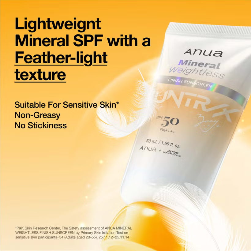 Anua Mineral Weightless Finish Sunscreen K-Pop Demon Hunters Edition SPF50+ PA++++ 50ml