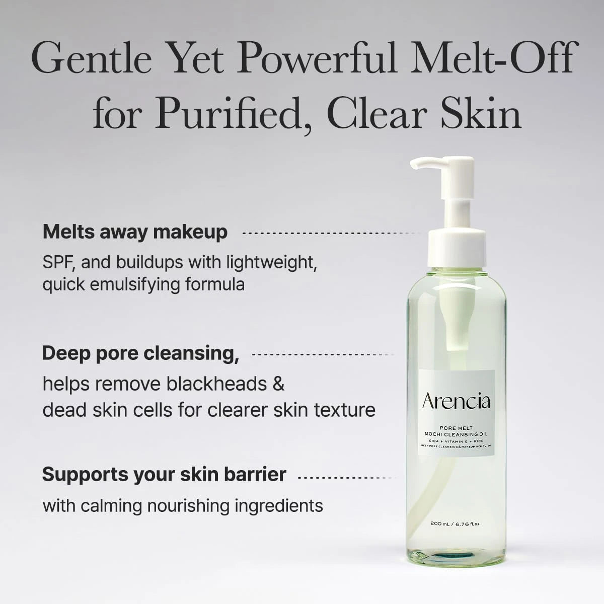 Arencia Pore Melt Mochi Cleansing Oil 200ml