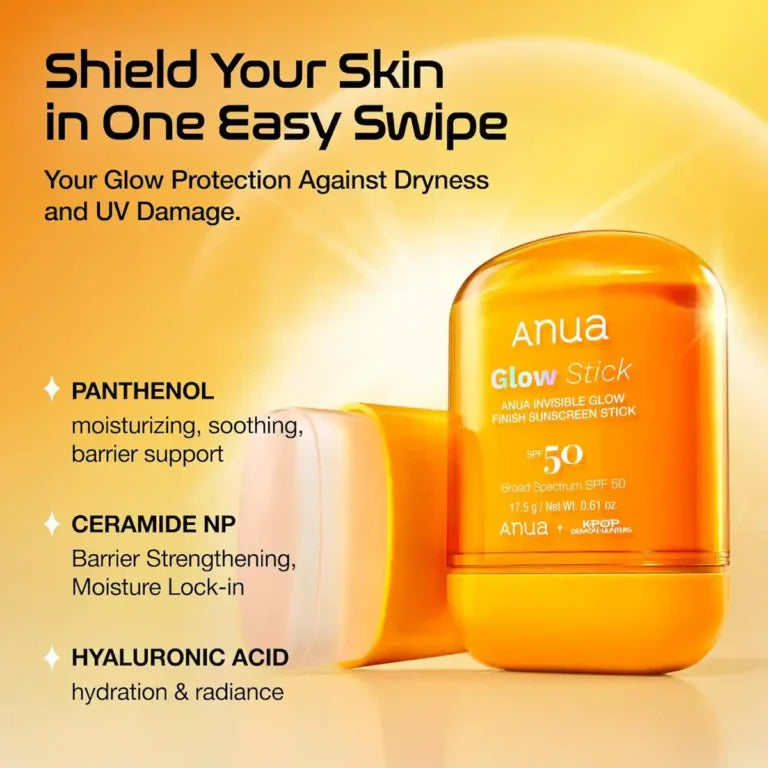 Anua Invisible Glow Finish Sunscreen Stick SPF 50+ PA++++ 18g