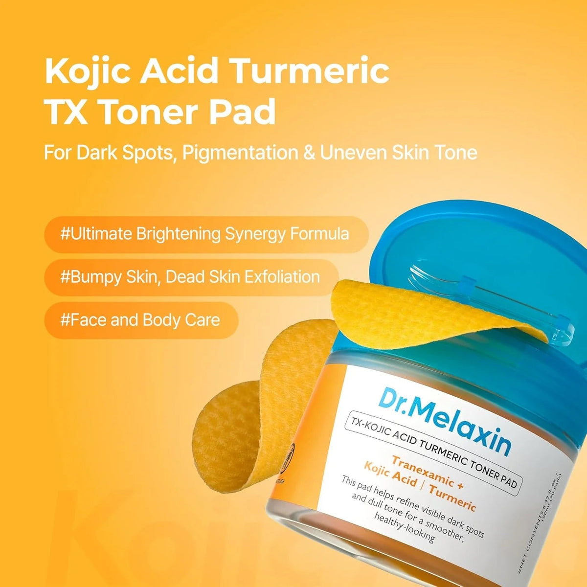 Dr.Melaxin TX-Kojic Acid Turmeric Toner Pads 70 Pads