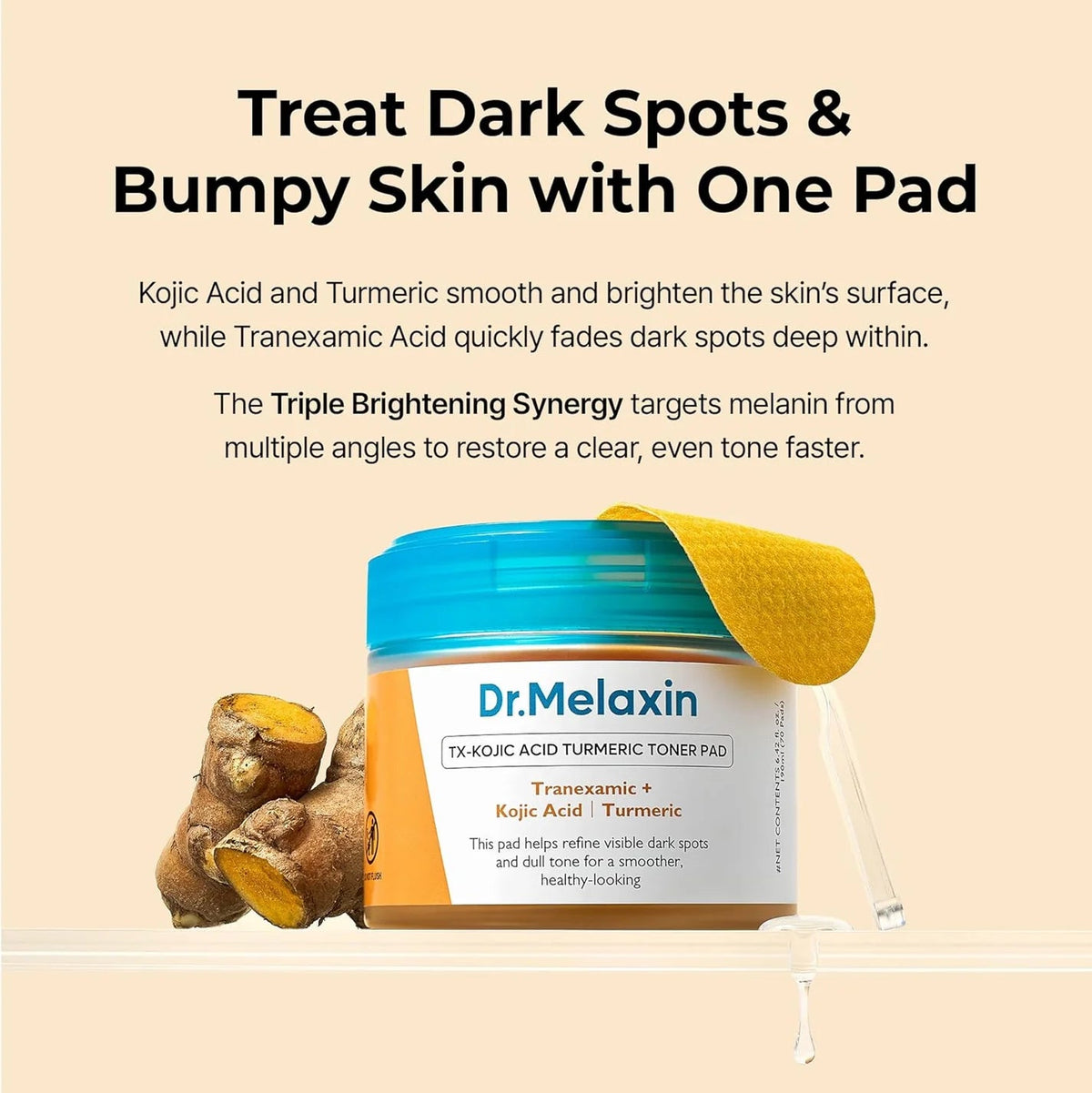 Dr.Melaxin TX-Kojic Acid Turmeric Toner Pads 70 Pads