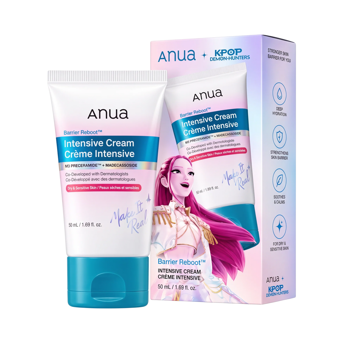 Anua x K-Pop Demon Hunters Barrier Reboot Intensive Cream 50ml