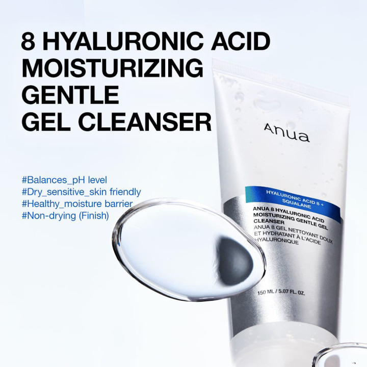 Anua Hyaluronic Acid 8+ Gentle Gel Cleanser 150ml
