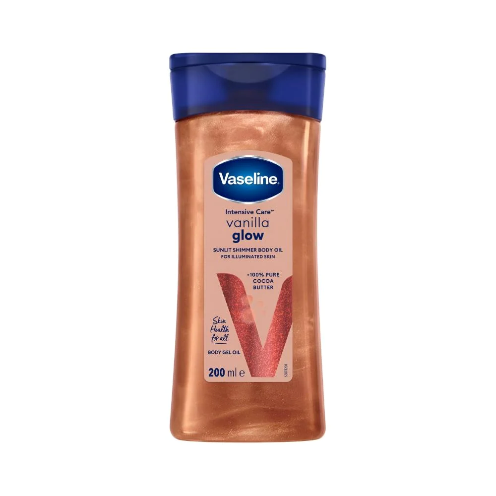 Vaseline Intensive Care Vanilla Glow Sunlit Shimmer Body Gel Oil 200ml