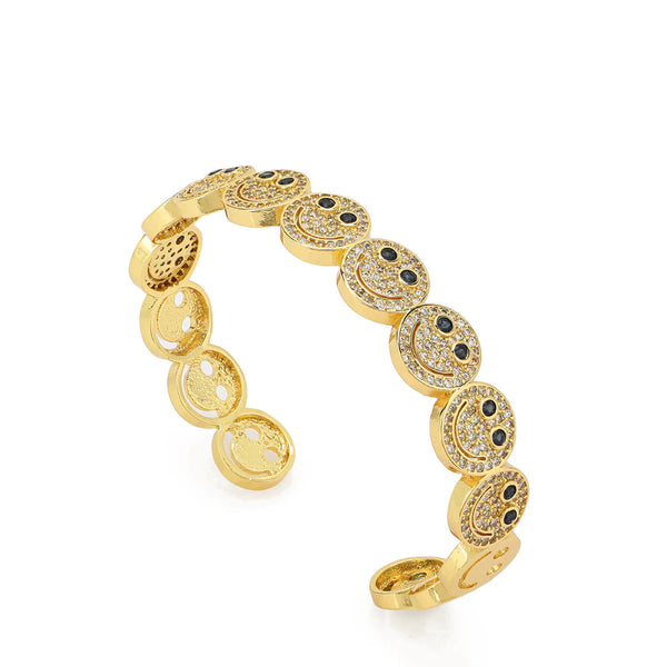 Sonrisa Gold Smiley Bracelet