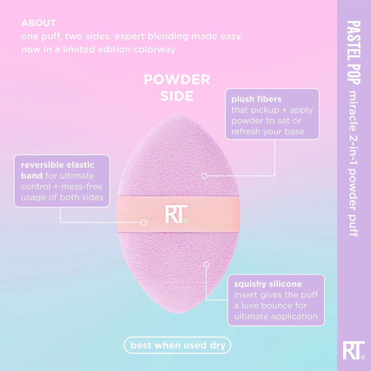 Real Techniques - Pastel Pop Miracle 2-In-1 Powder Puff