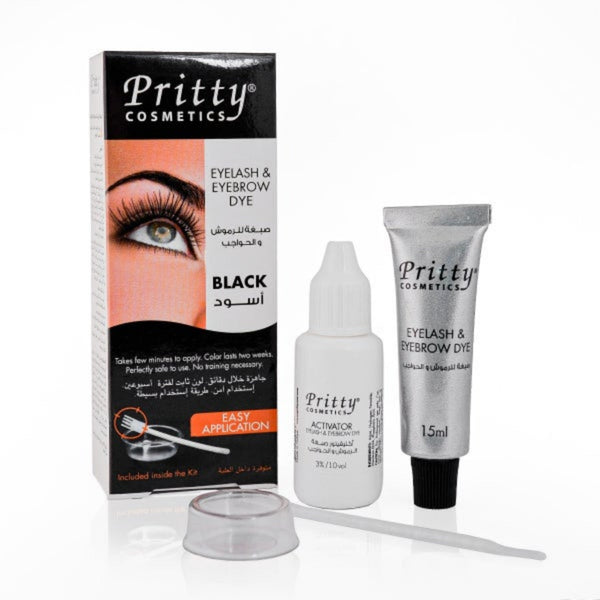 Pritty Eyelash & Eyebrow Dye Kit - Black