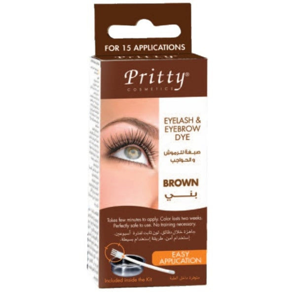 Pritty Eyelash & Eyebrow Dye Kit Brown