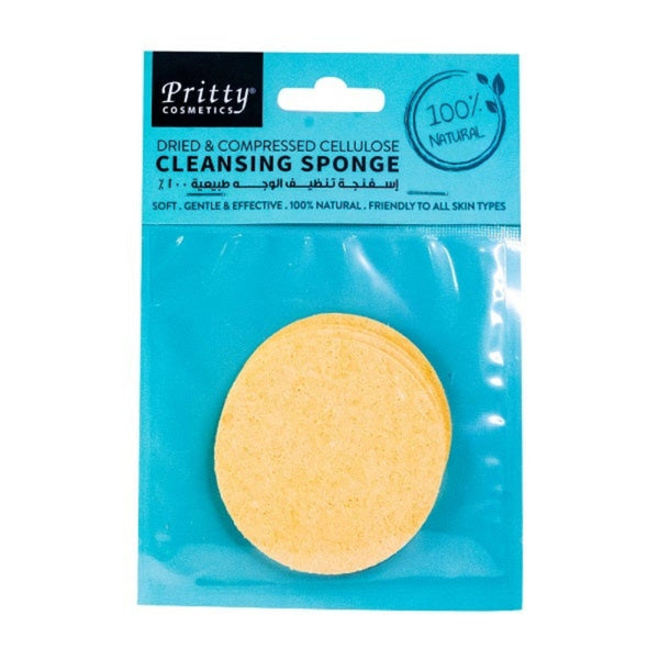 Pritty Dried & Compressed Cleansing Sponge -Yellow