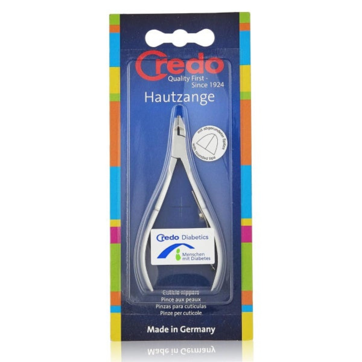 Credo Solingen Nipper-Cuticle Mat Crom Round Tips Diabetes